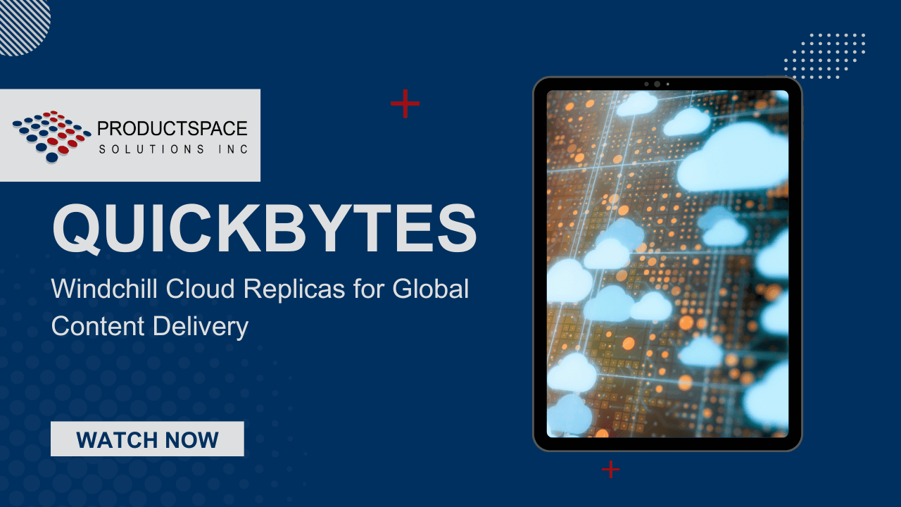 ProductSpace Quickbytes thumbnail with cloud icons and a glowing circuit background representing cloud-based content delivery.